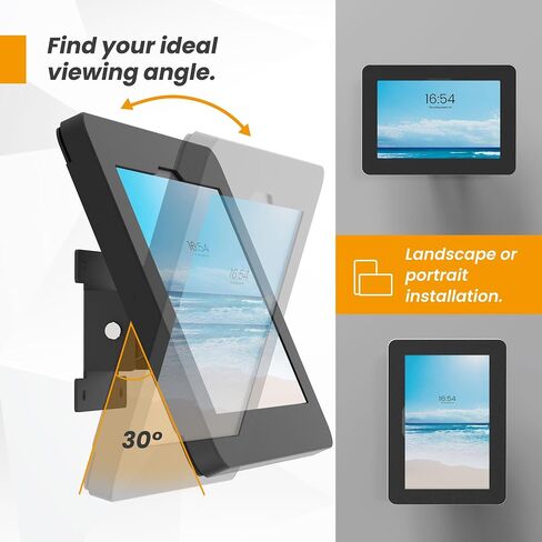 Tablet Wall Mount Compatible with Samsung Galaxy Tab A9+ Anti-Theft Lock Adjustable BSW101WJ in Kuwait