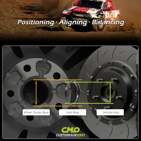 Customadeonly 4 Pieces Polycarbonate Hub Centric Rings 108mm Wheel Bore to 77.8mm Factory Hub Bore 77.8 to 108 Rims in Saudi Arabia