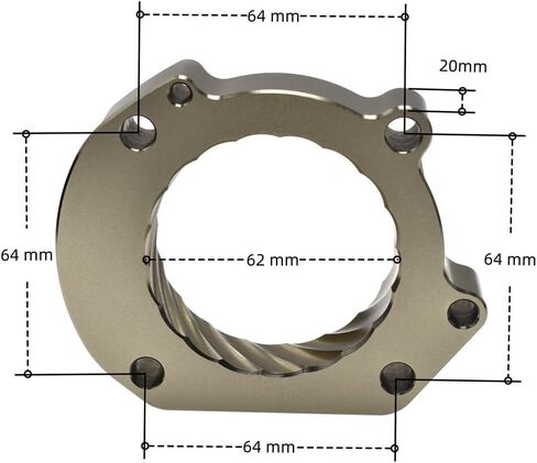 Throttle Body Spacer Compatible With Rohens Coupe 2.0T Santa FE Sonata 2.4L Azera Aluminum Vortex Intake Gasket Accessories And Similar Models in Saudi Arabia