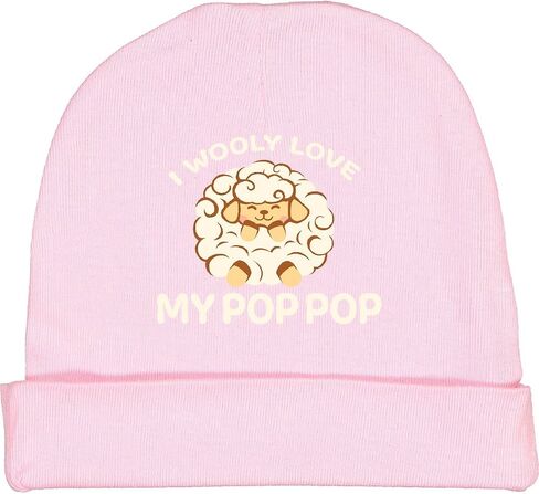inktastic I Wooly Love My Pop Pop Baby Beanie Hat in Saudi Arabia