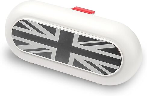 Union Jack for Mini Cooper Universal Multifunction Car Interior Sun Visor Sunglasses Case Storage Bill Clip Eyewear Hard Shell Box Holder Organizer (Black) in Saudi Arabia