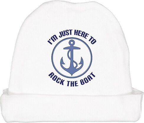 inktastic Funny Sailing Im Just Here to Rock The Boat Baby Beanie Hat in Kuwait
