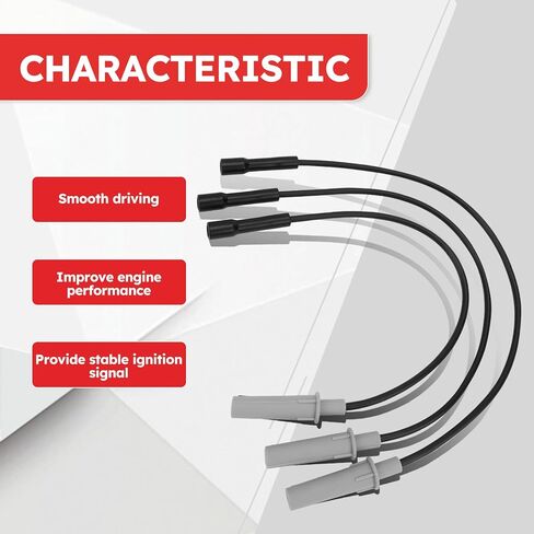 5019593AA 6 PCS Ignition Scless Slug Slug Wires مجموعة 2001-2010 Dodge Grand Caravan ، Chrysler Town & Country ， 2005-2008 Pacifica/2009-2010 Volkswagen Routan Replace# 05019593aa ، 7b0905409 in Saudi Arabia