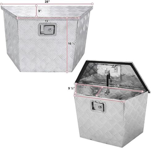 مربع الأدوات 28 "/15" تخزين مقطورة الشاحنة الشاحنة من الألومنيوم+ قفل+ خلفي لـ RAV4 96 09-11 لـ CR-V 07-11 لـ Corolla 88-96 لـ Rogue 09-12 لـ Camry 87-96 لـ Forester 09-12 for 530i in Saudi Arabia