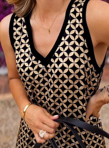 miduo Womens Casual Summer V Neck Sleeveless Floral Printed Beach Split Maxi Dress Sundress in Saudi Arabia