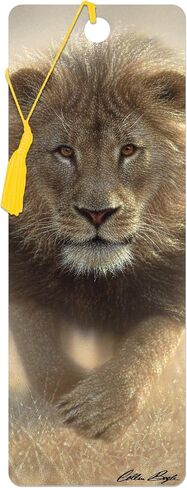 Bookmark - A Father's Love from Deluxebase. A Lion Book Marker with lenticular 3D Artwork Licensed from Renowned Artist Schim Schimmel in Saudi Arabia