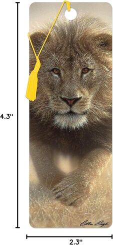 Bookmark - A Father's Love from Deluxebase. A Lion Book Marker with lenticular 3D Artwork Licensed from Renowned Artist Schim Schimmel in Saudi Arabia