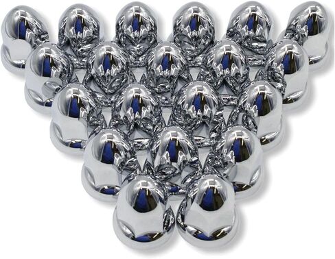 33mm Chrome Lug Nut Covers Style 20 Push On Plastic Front Rear 9910276,3-7 Days Delivery in Saudi Arabia