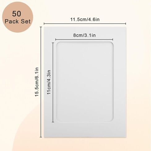 50Pcs 4x6 Paper Picture Frames Bulk, Hanging Pictures with String Photo Hanger with Clips Hanging Photo Display Wall Decor, Diy Picture Frame Craft Birthday Photo Banner for Picture Board for Photos in Saudi Arabia