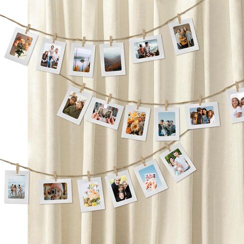 50Pcs 4x6 Paper Picture Frames Bulk, Hanging Pictures with String Photo Hanger with Clips Hanging Photo Display Wall Decor, Diy Picture Frame Craft Birthday Photo Banner for Picture Board for Photos in Saudi Arabia
