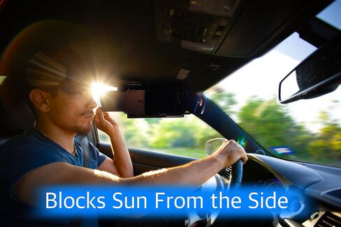 isbormate by Drivenvision - Sun Visor Extender للسيارة ، تمديد استقطاب Auto Sun Visor مع لوحة جانبية ، موسع سيارة للسيارة لسيارة سائق ، سيارات الدفع الرباعي ، حظر التوهج القصيرة وتوهج الشمس in Saudi Arabia