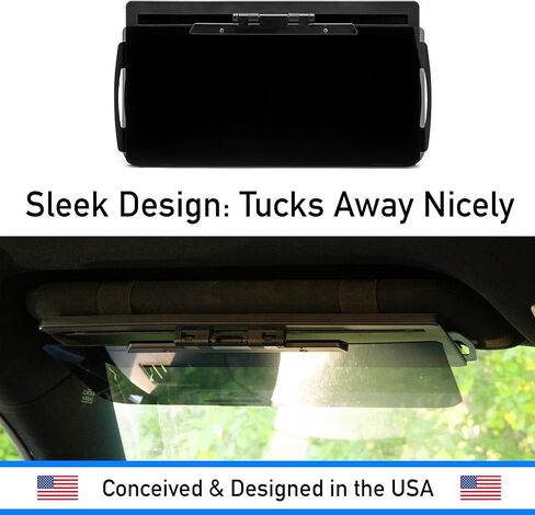 isbormate by Drivenvision - Sun Visor Extender للسيارة ، تمديد استقطاب Auto Sun Visor مع لوحة جانبية ، موسع سيارة للسيارة لسيارة سائق ، سيارات الدفع الرباعي ، حظر التوهج القصيرة وتوهج الشمس in Saudi Arabia