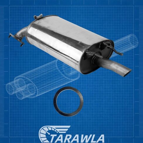 Rear Muffler fits: 2004-2009 Toyota Prius 1.5L Replacement Parts,T-TP01 in Saudi Arabia