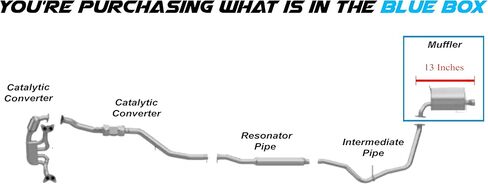 Northeastern Exhaust | Stainless Steel Rear Muffler Exhaust Compatible for Subaru Impreza 2012-2016 2.0L | For SEDAN | Free Gasket Included | Automotive Replacement Part in Kuwait