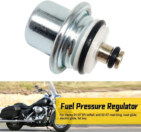 58 PSI Fuel Pressure Regulator Compatible with Harley Davidson EFI Raod Glide Fat Boy 2001-2007 Replace for 27408-01 in Saudi Arabia