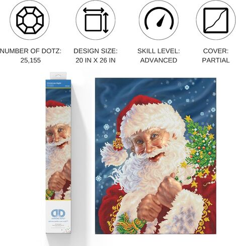 DIAMOND DOTZ Oh Christmas Tree Diamond Painting Kits for Adults - Diamond Art Kits a Relaxing Creative Craft Kit with Dotz Gems 26.4x26.4 in Saudi Arabia