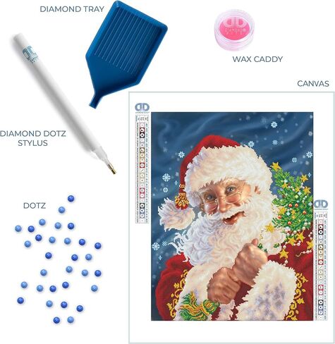 DIAMOND DOTZ Oh Christmas Tree Diamond Painting Kits for Adults - Diamond Art Kits a Relaxing Creative Craft Kit with Dotz Gems 26.4x26.4 in Saudi Arabia
