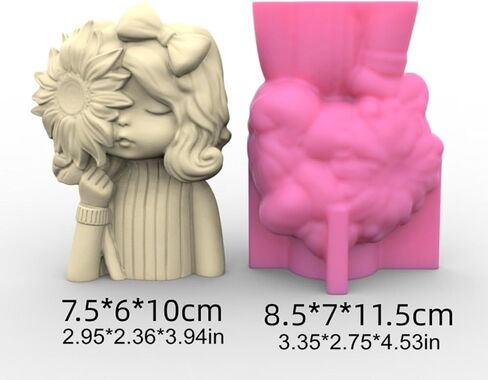Little Elephant Concrete Flower Pot Silicone Mold Succulent Planter Vase Pen Holder Cement Clay Mold Plaster Epoxy Resin Mould in Saudi Arabia