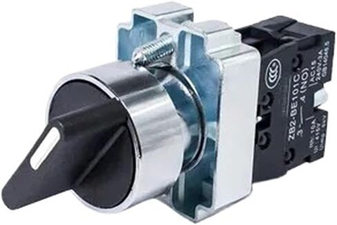 1Pcs 22mm XB2-BD21 BD23 BD25 BD33 BD45 BD53 1NO/2NO/1NO1NC 2/3 Position Self Locking/Self Resetting Selector Knob Switch(XB2-BD35) in Saudi Arabia