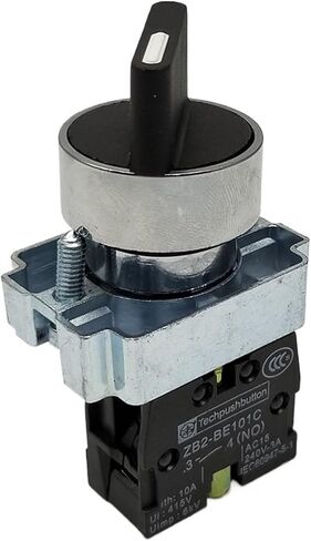 1Pcs 22mm XB2-BD21 BD23 BD25 BD33 BD45 BD53 1NO/2NO/1NO1NC 2/3 Position Self Locking/Self Resetting Selector Knob Switch(XB2-BD35) in Saudi Arabia