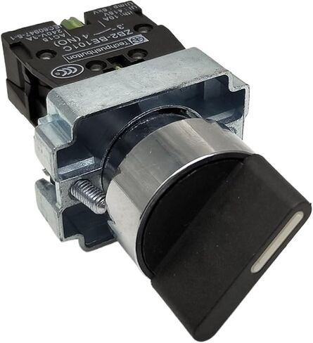1Pcs 22mm XB2-BD21 BD23 BD25 BD33 BD45 BD53 1NO/2NO/1NO1NC 2/3 Position Self Locking/Self Resetting Selector Knob Switch(XB2-BD35) in Saudi Arabia