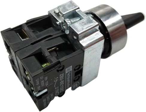 1Pcs 22mm XB2-BD21 BD23 BD25 BD33 BD45 BD53 1NO/2NO/1NO1NC 2/3 Position Self Locking/Self Resetting Selector Knob Switch(XB2-BD35) in Saudi Arabia