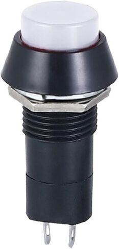6 PCS,Momentary/Locking,PBS-11A/B,2 Pin,Mini Round Push Button Switch,Electrical Equipment,12MM Panel Hole,3A 250VAC/1A 125VAC(Green,SELF Reset_6 PCS) in Saudi Arabia