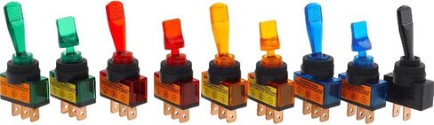 1pcs Automotive Toggle Switch 3 Pin ON-Off with Lamp 12V 20A Led Light ASW-14D ASW-13D ASW-13D-101/103(Yellow 3P2T Long) in Saudi Arabia