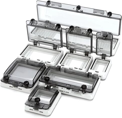 1Pcs 2-18 way circuit breaker switch transparent protection cover IP67 waterproof box shielding switch window protection cover(18-way) in Saudi Arabia