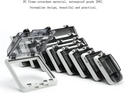 1Pcs 2-18 way circuit breaker switch transparent protection cover IP67 waterproof box shielding switch window protection cover(18-way) in Saudi Arabia