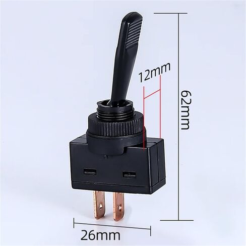 1pcs Automotive Toggle Switch 3 Pin ON-Off with Lamp 12V 20A Led Light ASW-14D ASW-13D ASW-13D-101/103(Yellow 3P2T Long) in Saudi Arabia