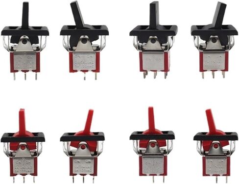 2pcs/5pcs 3/6 pin 2/3 التفاعل السريع التفاعل المصغر تبديل لوحة Square snap-in لوحة 5A/125V 2A/250V SPDT ON-ON-ON-ON (6 PIN 3 الموضع B ، 2pcs) in Kuwait