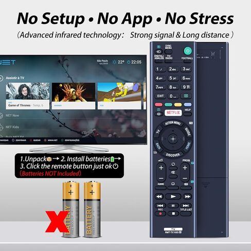 RMF-TX310U Voice Mic Replace Remote Control fit for Sony Bravia TV XBR-65X800G XBR-43X800G XBR-65X900F XBR-85X850F XBR-75X800G XBR-49X800G XBR-65X850F XBR-75X900F XBR-85X900F XBR-55X900F XBR-49X900F in Kuwait