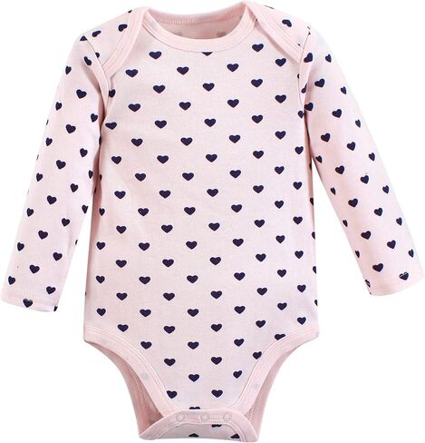 Hudson Baby Unisex Baby Cotton Long-Sleeve Bodysuits, Sage Floral Wreath 3 Pack, Preemie in Saudi Arabia