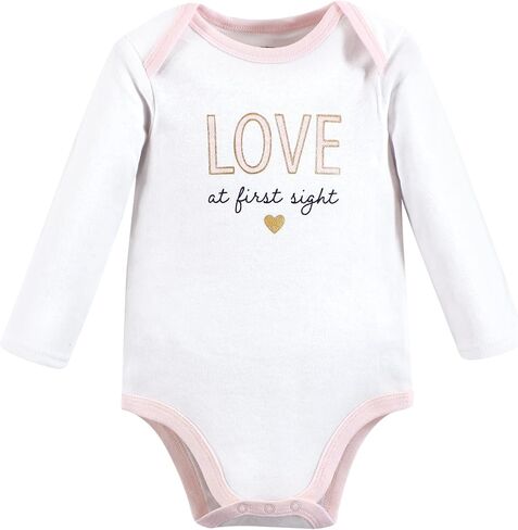 Hudson Baby Unisex Baby Cotton Long-Sleeve Bodysuits, Sage Floral Wreath 3 Pack, Preemie in Saudi Arabia
