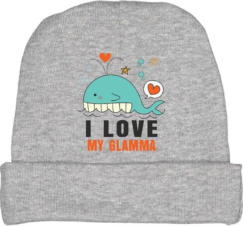 inktastic Cute Whale - Gift from Grandma, I Love My Glamma Baby Beanie Hat in Saudi Arabia