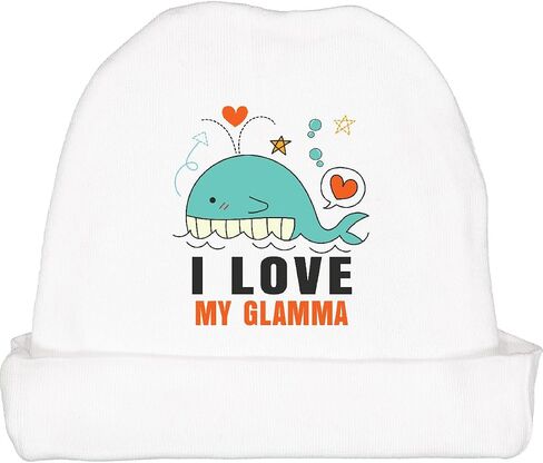 inktastic Cute Whale - Gift from Grandma, I Love My Glamma Baby Beanie Hat in Saudi Arabia