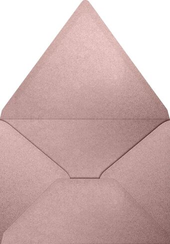 LUXPaper A6 Contour Flap Invitation Envelopes | 4 3/4" x 6 1/2" | Misty Rose Metallic | 84lb. Text | 50 Qty in Saudi Arabia