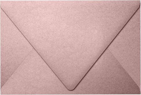 LUXPaper A6 Contour Flap Invitation Envelopes | 4 3/4" x 6 1/2" | Misty Rose Metallic | 84lb. Text | 50 Qty in Saudi Arabia