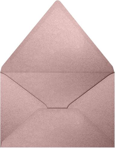 LUXPaper A6 Contour Flap Invitation Envelopes | 4 3/4" x 6 1/2" | Misty Rose Metallic | 84lb. Text | 50 Qty in Saudi Arabia