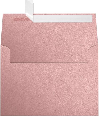 LUXPaper A6 Contour Flap Invitation Envelopes | 4 3/4" x 6 1/2" | Misty Rose Metallic | 84lb. Text | 50 Qty in Saudi Arabia
