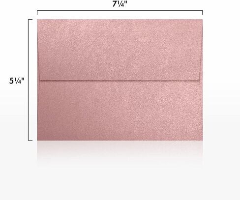 LUXPaper A6 Contour Flap Invitation Envelopes | 4 3/4" x 6 1/2" | Misty Rose Metallic | 84lb. Text | 50 Qty in Saudi Arabia