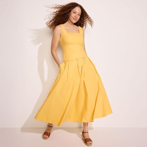 LANDS 'End Women's Poplin Godet Maxi Skirt in Saudi Arabia
