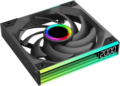 P1 Performance Black Computer Case Fans, LCP Polymer Material Cooling Fan,120mm CPU Fan PWM 2650RPM 92CFM 4.55mmH20 FDB Bearing, Suitable for PC Chassis&CPU Cooler&Desktop Case in Kuwait