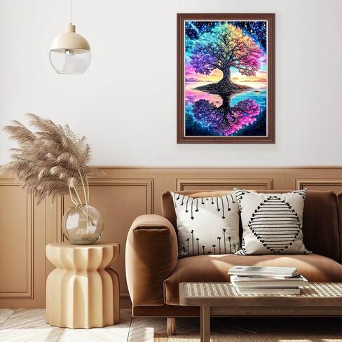Lxmsja Cat Diamond Art Kits for Adults, Colorful Flower DIY Full Drill Diamond Painting Kits for Beginners, 5D Gem Art Crafts for Adults, Home Wall Decor 12x16 inch in Saudi Arabia