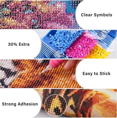 Lxmsja Cat Diamond Art Kits for Adults, Colorful Flower DIY Full Drill Diamond Painting Kits for Beginners, 5D Gem Art Crafts for Adults, Home Wall Decor 12x16 inch in Saudi Arabia