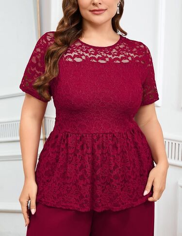 ZOMVA 1X-4X Plus Size Mother of Bride Groom Pant Suits Elegant Lace Short Sleeve Pantsuits 2 Piece Sets Formal Wedding Guest in Saudi Arabia