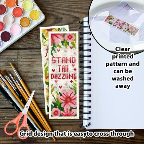 ORIGACH 6 Pcs Cross Stitch Bookmark Kit for Beginner Landscape Castle Stamped Embroidery Stitch Kits for Starter DIY Bookmarks Printed Cross Stitch Kits with 19 Colors Embroidery Floss in Saudi Arabia