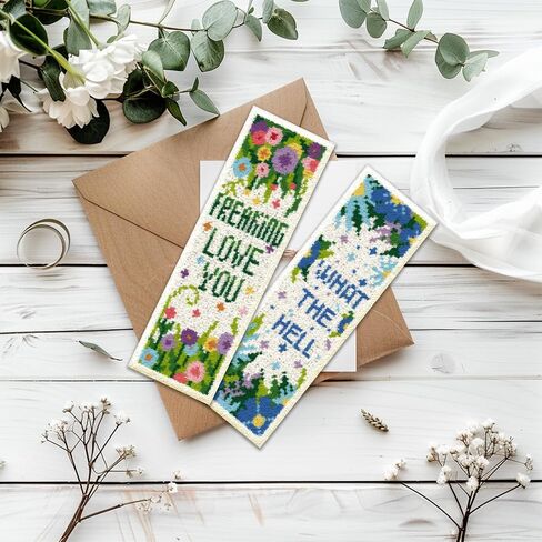 ORIGACH 6 Pcs Cross Stitch Bookmark Kit for Beginner Landscape Castle Stamped Embroidery Stitch Kits for Starter DIY Bookmarks Printed Cross Stitch Kits with 19 Colors Embroidery Floss in Saudi Arabia