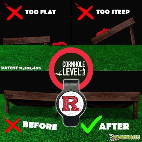 Cornhole Board Level Accessory | Achieve Perfect Cornhole Board Alignment For Consistent Play |All Weather | Instant Measurements | Easy To Use Indoor or Outdoor | 1 or 2 Pack |Patented| Cornstars LLC in Saudi Arabia